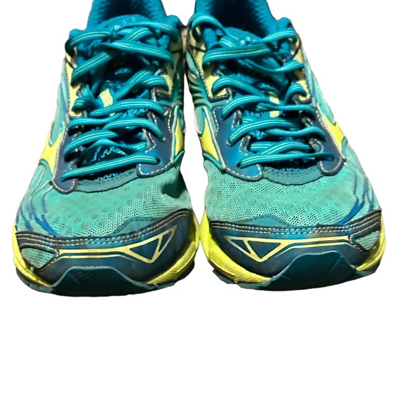 MIZUNO Womne's Blue, Green & Yellow Athletic Running Shoe-Size 9.5 - Picture 3 of 10